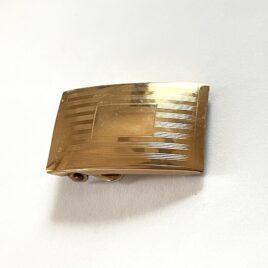 Vintage Art Deco 12k Gold Filled Mens Womens Belt Buckle No Monogram Linear Pattern