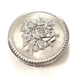 Vintaeg Mid Century 4.12" Sterling Silver Raised Blooming Roses Ladies Vanity Compact Restore Repair Upcycle