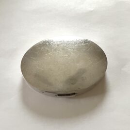 Vintage Late Art Deco 1930s-1940s Mary Dunhill Sterling Silver Oval Ladies' Compact No Monogram