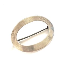 Antique Edwardian Turn of The Century Alvin Sterling Silver Numbered Circle Lapel Sash Pin